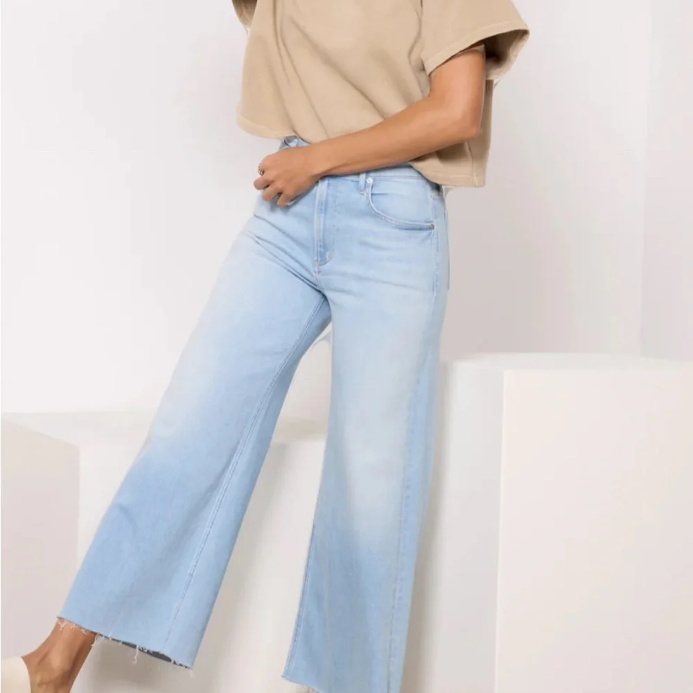 OAT NY Women's Light Blue Wide-Leg Jeans - Picture 1 of 4